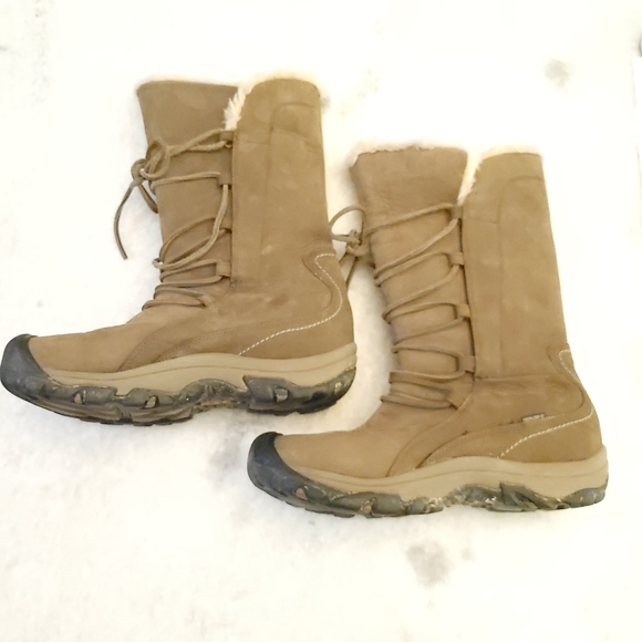 Keen Brighton Boot Womens 9 Brown Leather Waterproof Insulated - Picture 8 of 11